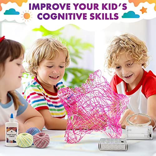 String Art Kit For Kids, Makes A Light-Up Star Lantern, Simple & Easy-To-Follow Instructions, Gift Ideas, Crafts For Girls Ages 8-12, Diy String Arts & Craft Kits For 8 9 10 11 12 Year Old Girl Gifts #TOP5