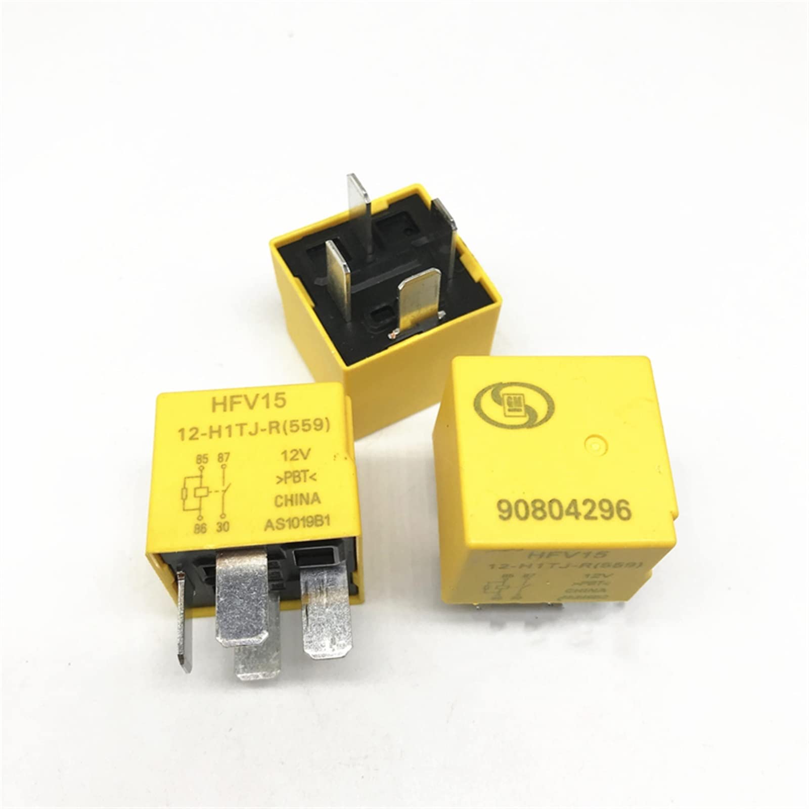 2 Stück Kfz-Relais HFV15 12-H1TJ-R 12 V 4 Pin 90804296 Mini Relais