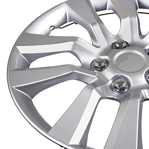 Bdk Wheel Guards – (4 Pack) Hubcaps For Car Accessories Wheel Covers Snap Clip-On Auto Tire Rim Replacement For 16 Inch Wheels 16” Hub Caps (Altima Style 2) #TOP4