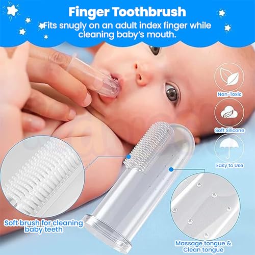 Image of Kidology Baby Care Kit - 10-in-1 Newborn Grooming & Health Set for Infants - Baby Nail Clippers, Hair Brush, Comb, Nasal Aspirator & More - BPA-Free, Safe for 0+ Months (Blue)