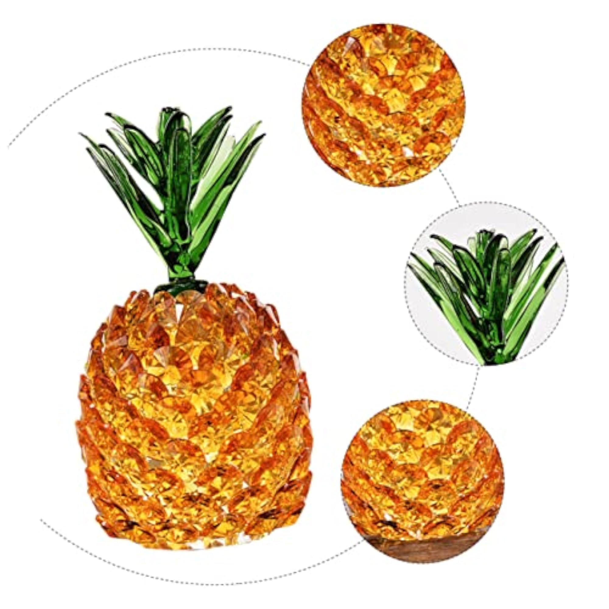 Crystal Pineapple Cartoon Decor for Table