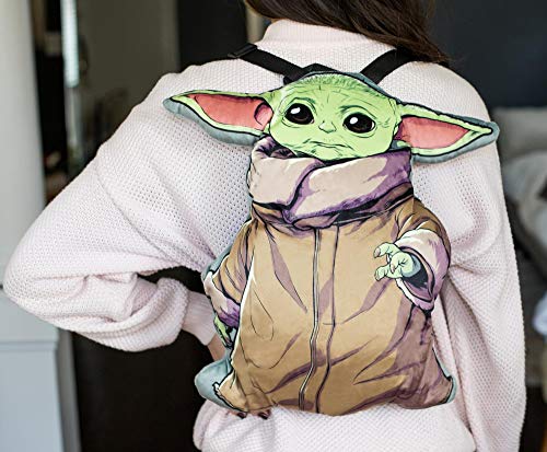 Star Wars: Mochila infantil The Mandalorian The Child de 40,6 cm | Mochila de pelúcia 
