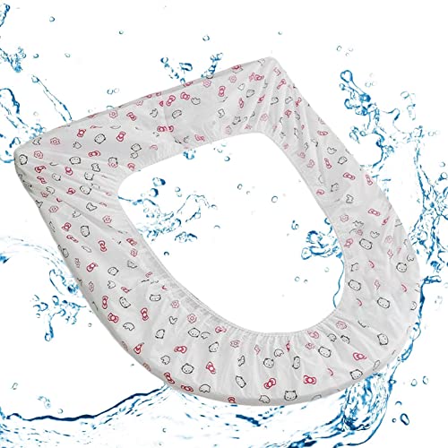 Toilettensitzbezüge | Dickes und wasserdichtes Toilettensitzkissen, tragbarer elastischer Vlies-Toilettensitzbezug, wiederverwendbar, für Hotel zu Hause Vecksoy – Bild 8