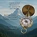 Glow in The Dark Brass Pocket Compass for Kids – Waterproof Navigation Tool for Camping, Hiking, Backpacking, Orienteering, Hunting, Survival Gear, Outdoor Safety & Adventure Gift (No Engraving)
