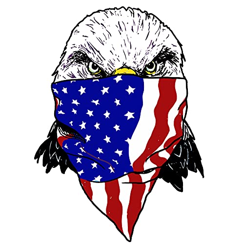 Image of 2 Pack Funny American Eagle Car Decals Stickers, Reflective Vinyl Stickers Van Trucks Women Men Motorcycle Laptop Decals Skateboard Bike Bumper Window