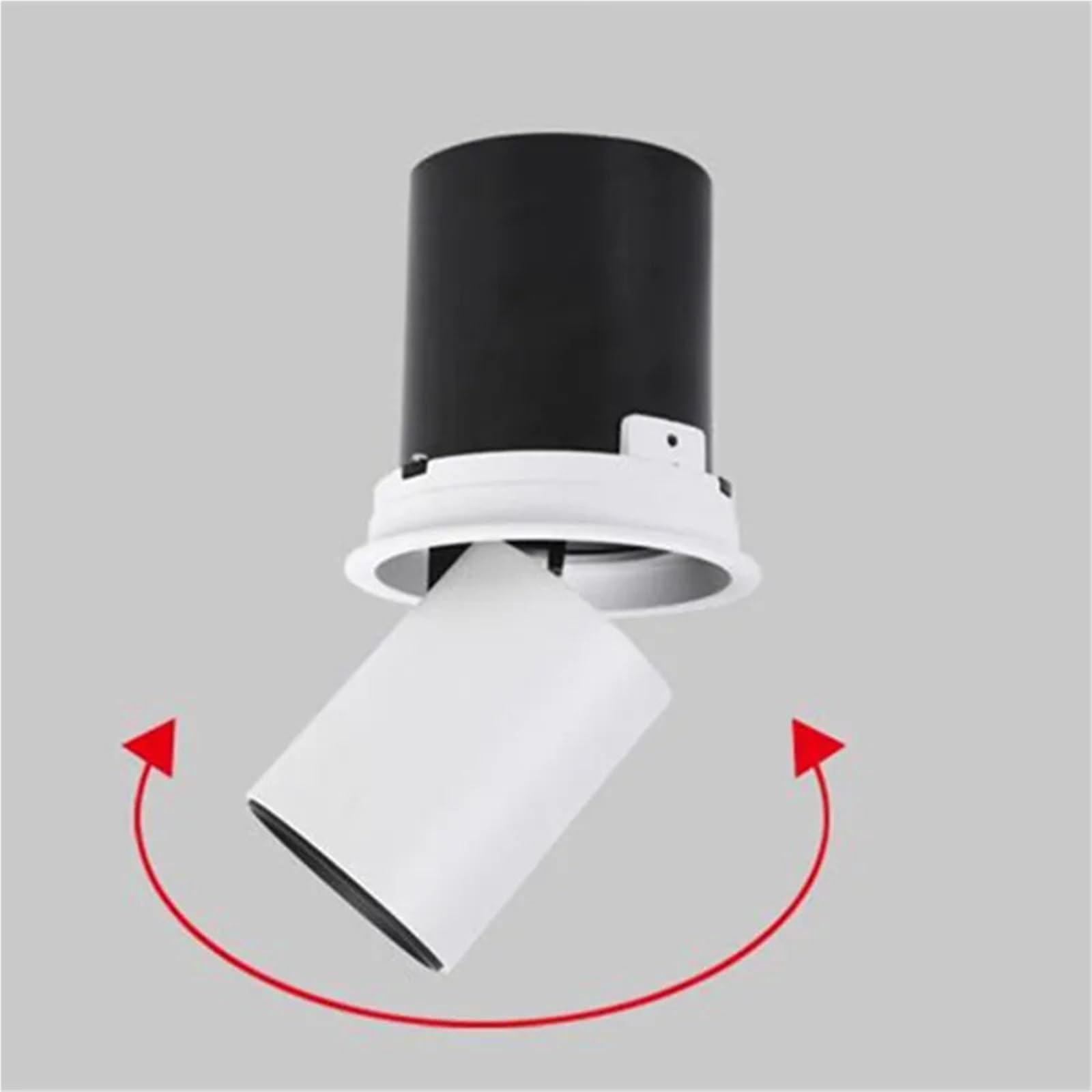 Lampara Focos Techo Giratorio,Luz de Pista LED Foco LED empotrable giratorio de aluminio, 9 W, 12 , 15 , 18 , 20 y 24 , con chip COB, for techo, CA 85-265 V(A,4000K NEUTRAL LIGHT_24W NOT DIMMABLE)