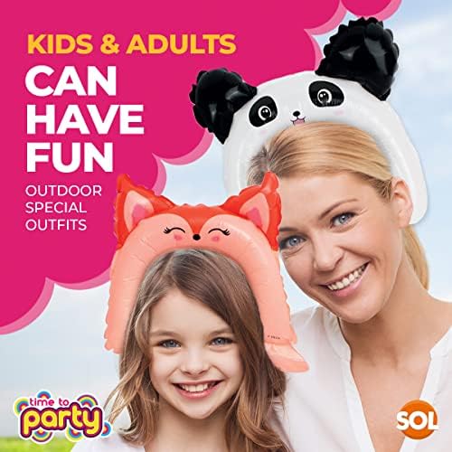 SOL 12pk Inflatable Jungle Animal Headband 2x6pk Party Bag Fillers