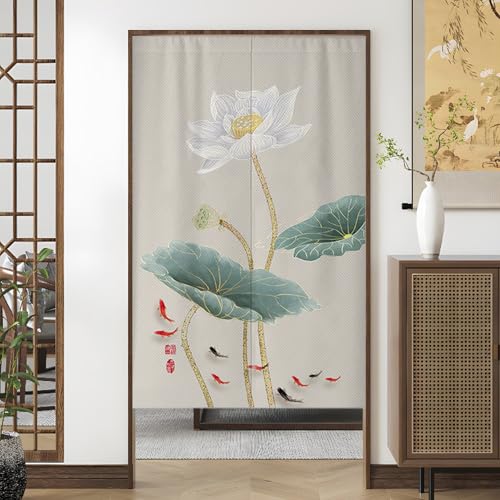 NASFH のれん 2つ割れ ロング シンプル 北欧 玄関 居間 リビング 階段カーテン A85*150 おしゃれ カラー1 インテリア 洋室 和室 茶室 キッチン ドア 目隠し 間仕切り 冷暖房効率 パーテーション ナチュラル 暖簾 レトロ