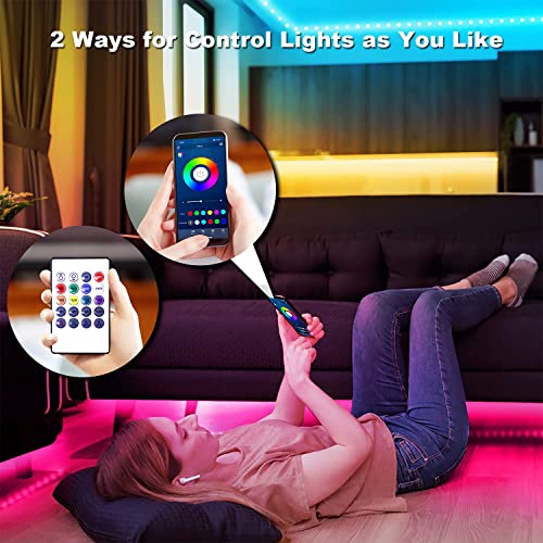 Tira LED RGB con control remoto y sincrónico a música miniatura 7