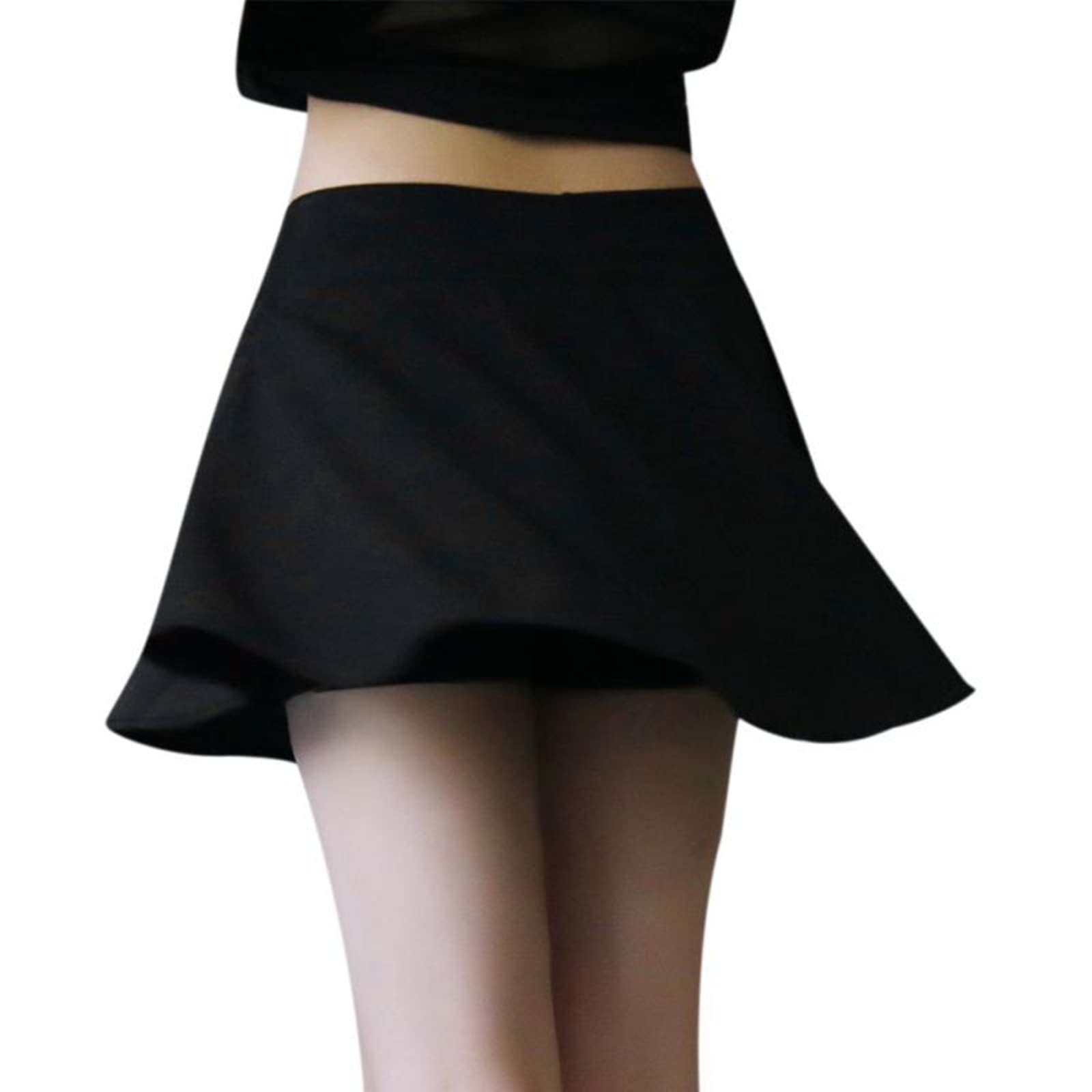 Jupe de tennis courte athlétique à séchage rapide pour femme avec short intégré, noir foncé, 40