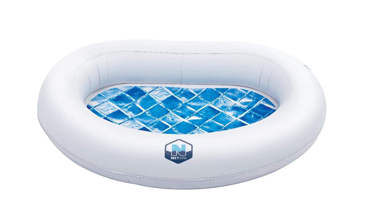 NETSPA Kit d'Accessoires pour Spa, 3 Cartouches de Filtration + 20 Pastilles d'Oxygène + Appui-tête/Porte-gobelet + Bassin Rince-Pieds