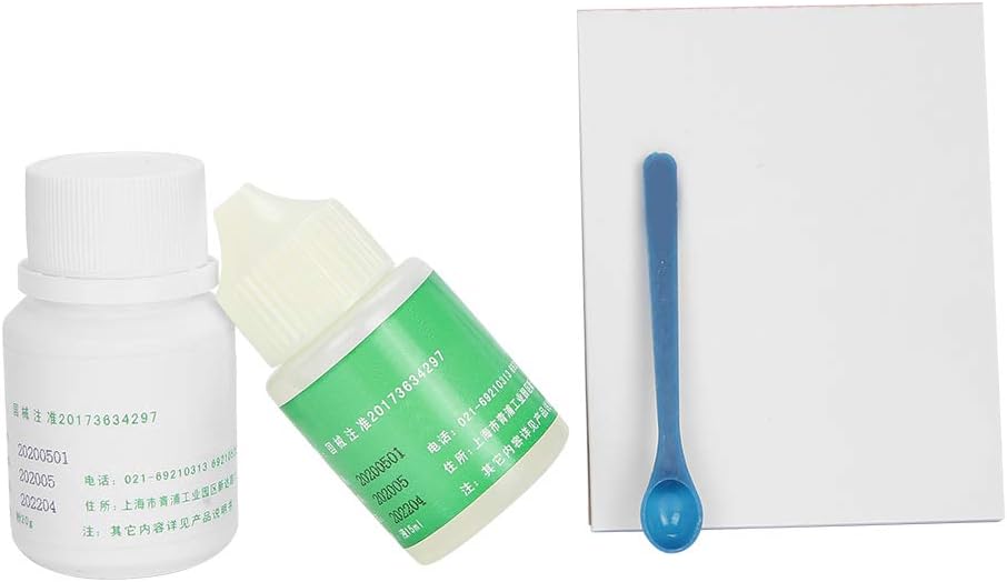 15 Ml de Cemento Líquido de Policarboxilato de Zinc + 30 G de Cemento en Polvo de Policarboxilato de Zinc, Kit de Cuidado Dental para Relleno de Coronas Y Puentes, Kit Multiusos de Reparación de Denta