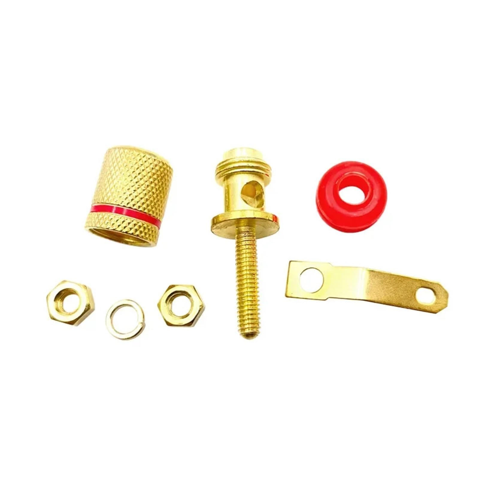Connettore terminale audio for terminale altoparlante Binding Post placcato oro da 20 pezzi da 4 mm(20 Black)