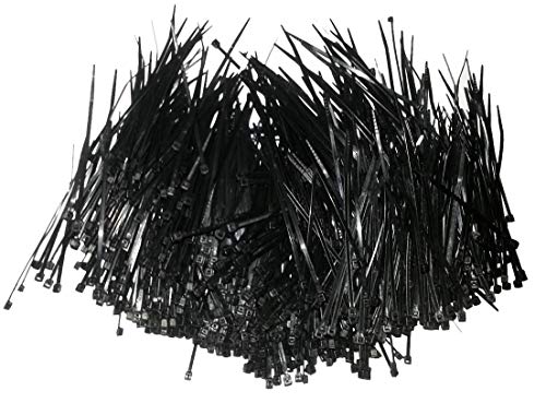 Fascette per cablaggio - Stringicavo - 1000pz - - 2.5 x 100 mm - Risparmio - Qualità Superiore nero