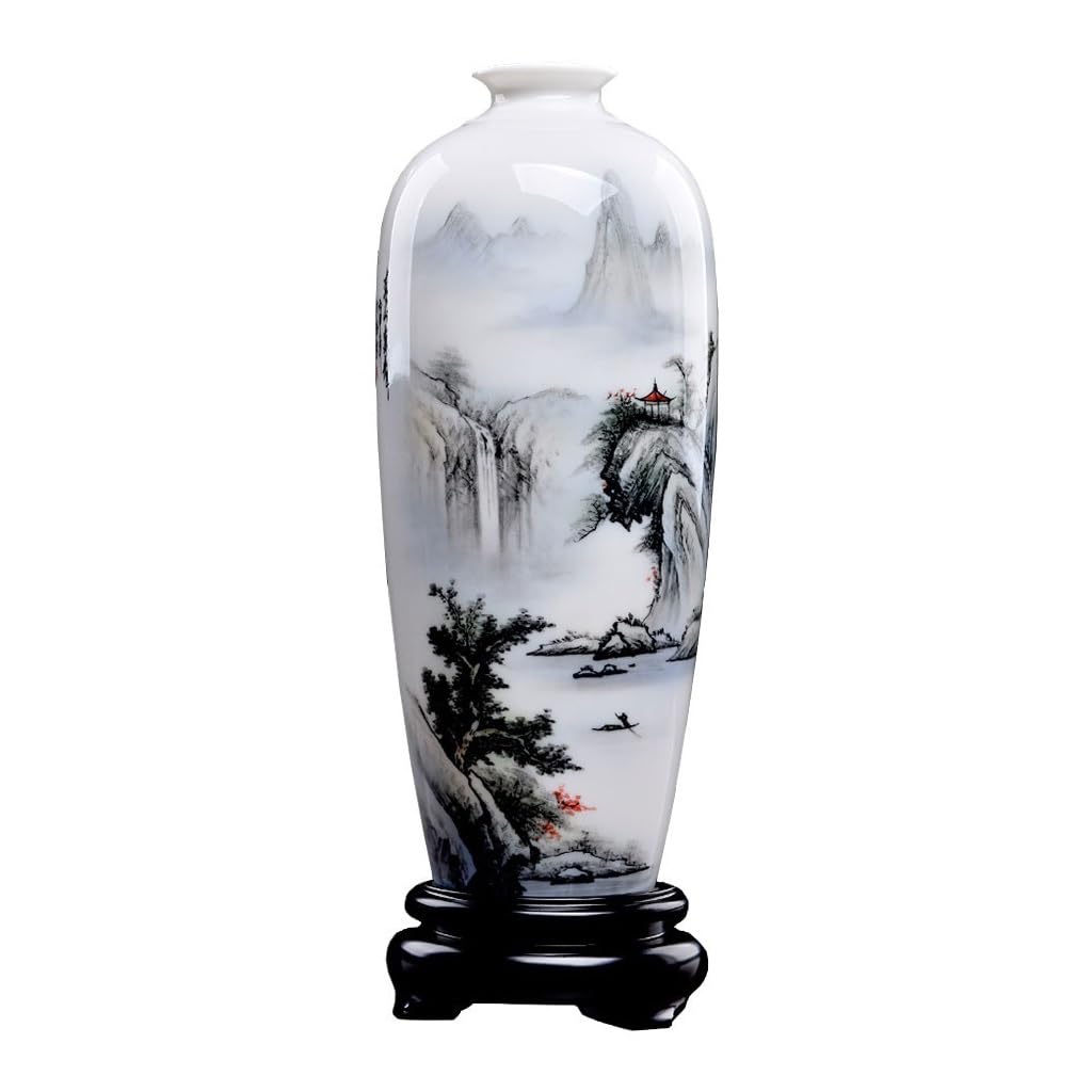 Vaso Fiori Cinese dipinto a mano paesaggio vaso in ceramica retro casa soggiorno mobile TV decorazione decorazione del desktop Decorazione per la Casa