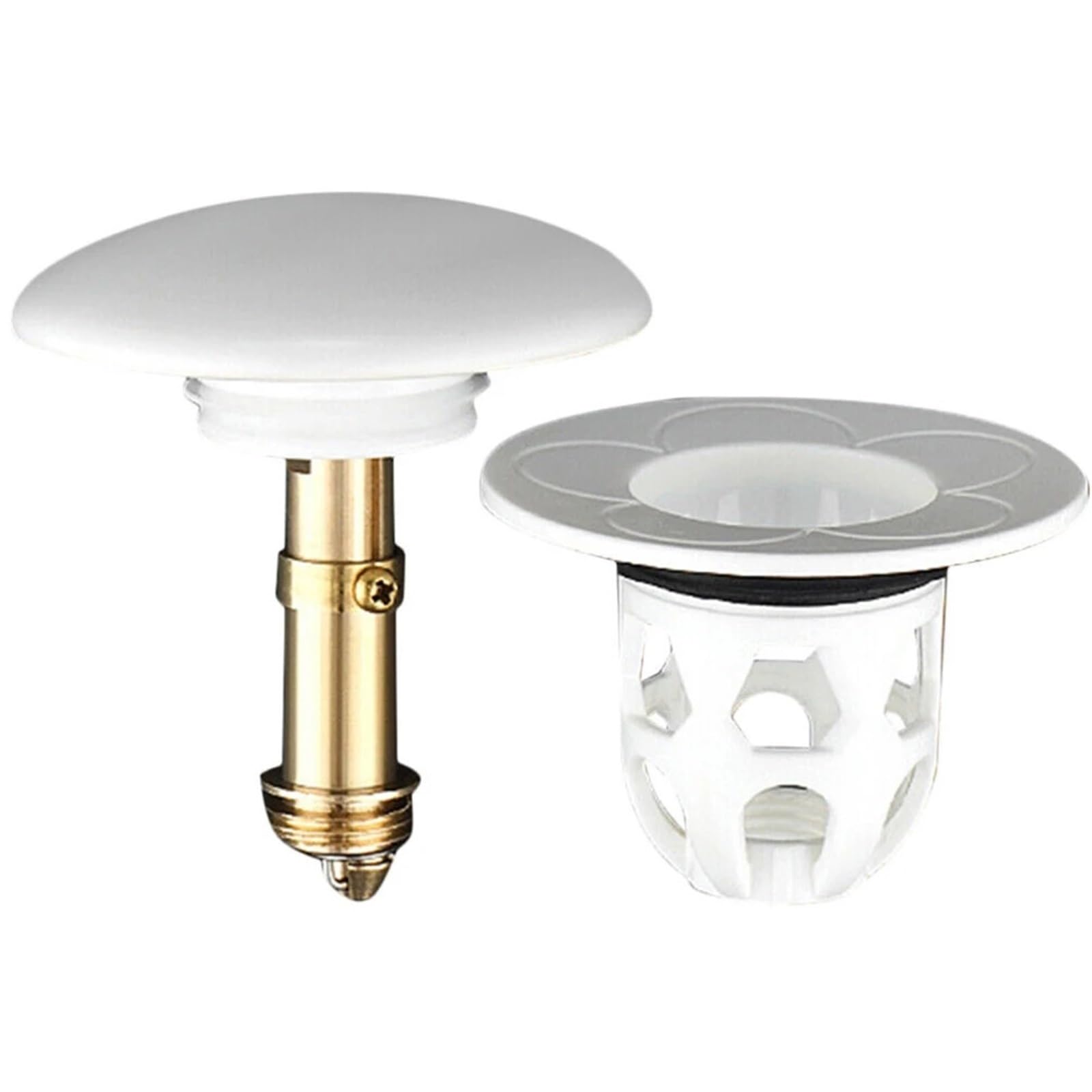 Bathroom Sink Drain Plug Stopper Anti-Clogging Wash Basin Core Bounce Up Filter Shower Ceramic For Bathtub