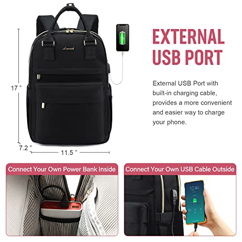 Image of LOVEVOOK Backpack purse for Women, 15 Inch Laptop backpack Cute Waterproof Backpacks Stylish Travel Bags Vintage Daypacks for College Work Party
