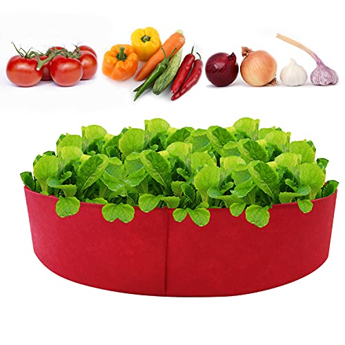 Fioriera da 15 galloni Grow Bag Tessuto non tessuto ispessito Contenitore rotondo Vasi da giardino per verdure, fiori, erbe aromatiche, frutta, piantagione traspirante riutilizzabile
