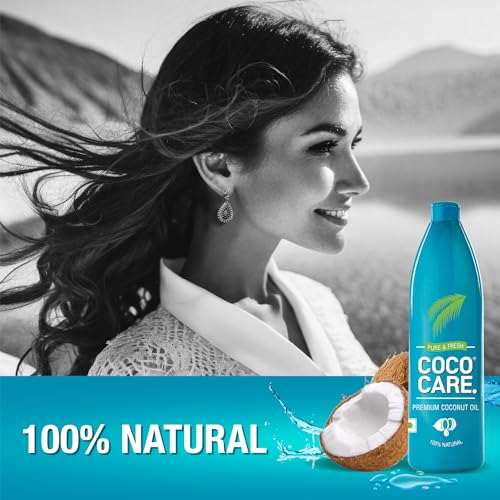 Image of Cococare Coconut Oil 100% Pure & Natural 500ml | Made from Finest Handpicked Dala Khopra from Kerala | Fresh Natural Fragrance | No Added Chemicals, Preservatives or Artificial Perfumes