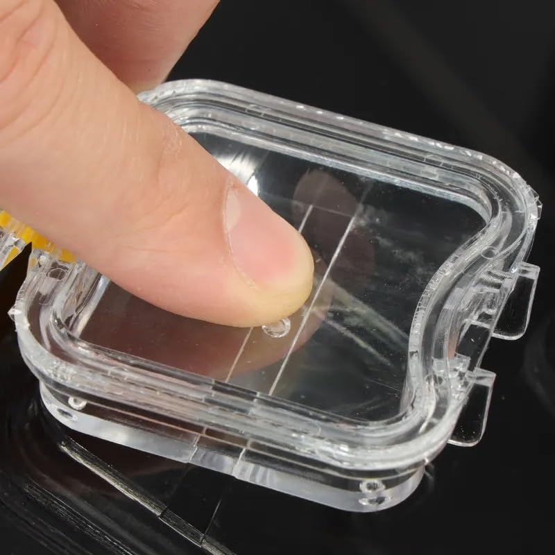 Caja de Corona pequeña con película Flexible Transparente, Material de Herramienta Dental de plástico, Almacenamiento Interno, 10 Uds.
