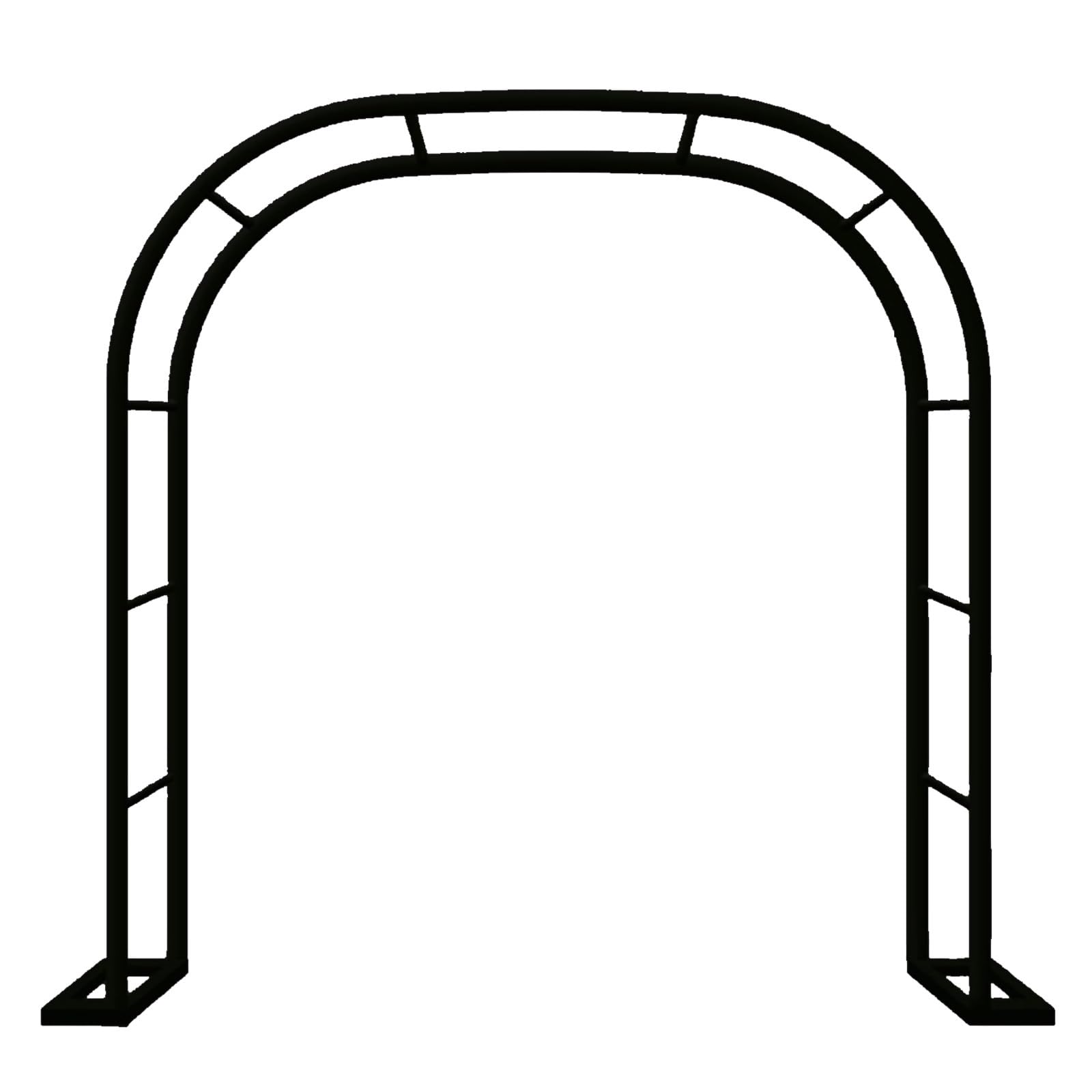 Duża metalowa altana pergola, odporny na rdzę łuk ogrodowy do winogron, powojników i bluszczu, dekoracyjna kratka na chodniki, czarna, 240 cm x 220 cm