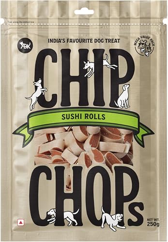 Image of Chip Chops Sushi Rolls Dog Treats, Healthy and Easily Digestible Snacks, Training and Reward Treats Suitable for All Dog Breeds 250g - Pack of 1