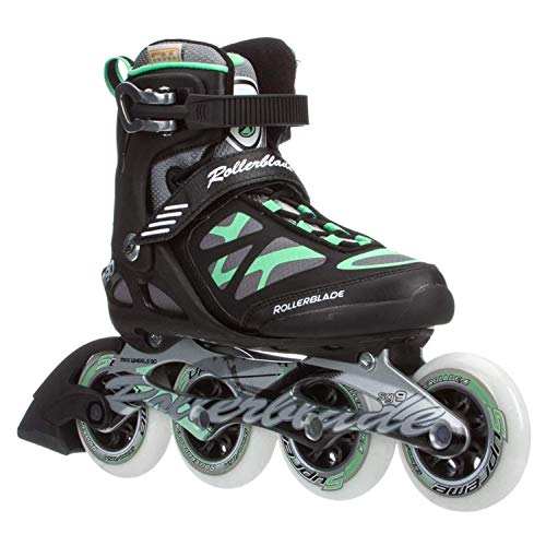 Rollerblade 2015 MACROBLADE 90 High Performance Fitness/Training Skate with 90mm Wheels, Black/Green, US Women's 7