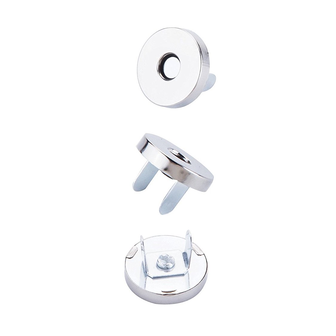 100 Stück Magnet-Druckknöpfe Silber, 18 Mm – Einfach Zu Befestigen, Kein Werkzeug Nötig, Für Nähen & Basteln