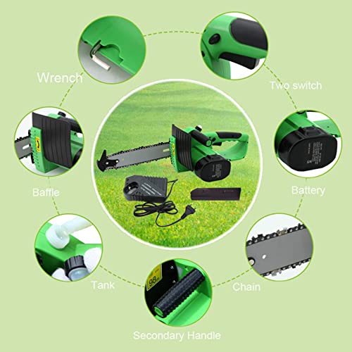 ZHANGTAOLF Elektrische Kettensäge, 18 -V -Kabelkettensäge, Batteriekettensäge mit 1,3AH -Batterie und schnellem… – Bild 4