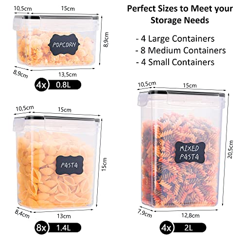 Deco Haus Storage Containers, Set of 16, Kitchen Storage Boxes