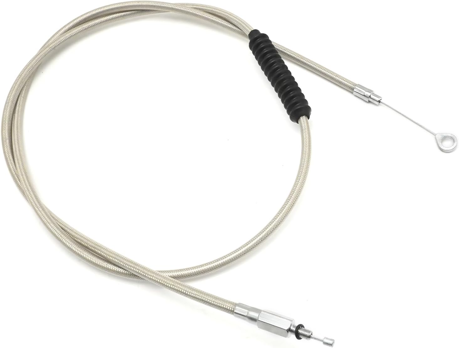 Saihisday 75" 190cm Motorcycle Clutch Cable Wire, Stainless Steel Clutch Cable Wire Kit, Replacement for Harley Iron XL 883 1200 Heritage Road King Dyna Softail Fat Boy