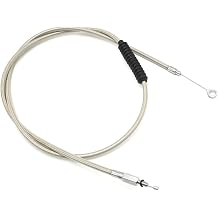Saihisday 75" 190cm Motorcycle Clutch Cable Wire, Stainless Steel Clutch Cable Wire Kit, Replacement for Harley Iron XL 883 1200 Heritage Road King Dyna Softail Fat Boy