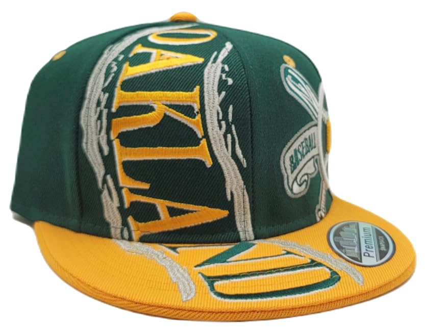 Gorra Snapback Oakland Hurricane City verde y dorada miniatura 4