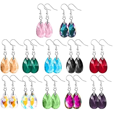 12 Paires Boucles d'Oreilles en Cristal Yolev Cover