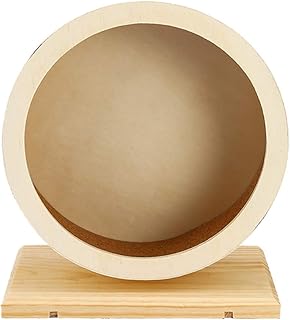 TEHAUX 1pc Wooden Silent Running Wheel Rat Exercise Toys Hamster Running on Wheel Hamster Exercise Wheel Hamster Cage Toy Hamster Running Wheel Small Animals Sports Ecological Board