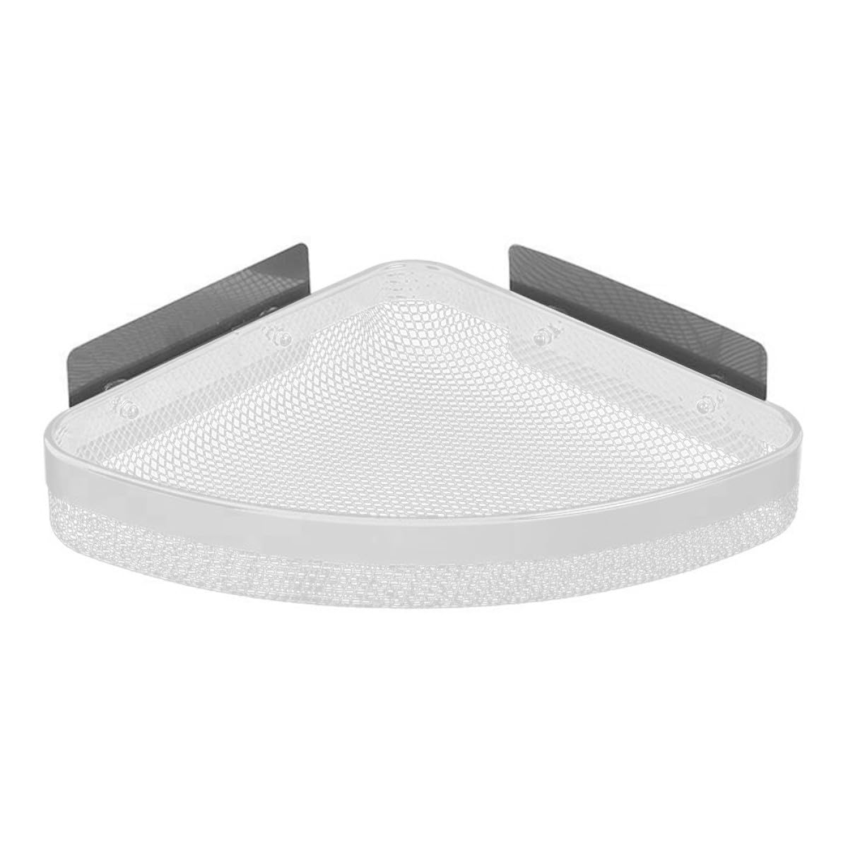MUSISALY Wall Mounted Bathroom Storage Organizer Corner Shower Shelf Adhesive Wall Mount Shower Caddy White for Home Bathroom