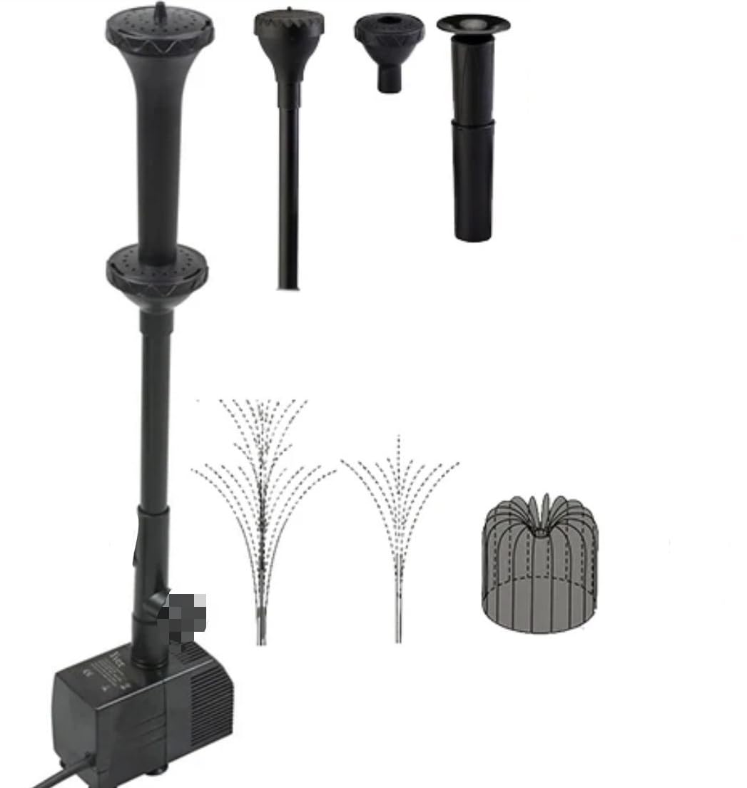 Asian Pumps 95W Powerful Submersible Pump 4000L/hr with Water Fountain Spray Nozzles Kit, Multiple Water Patterns Decoration, Garden Pond,Landscape with 3 Spray Effects Lift 4Mtr (B0DFWKKYYV) Amazon Price History, Amazon Price Tracker