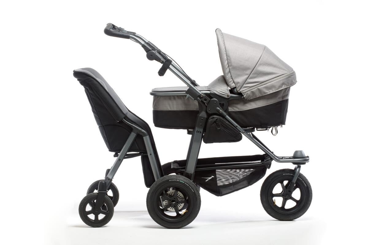 Réhausseurs de siège de marque TFK. Modèle Zweitsitz & Geschwistersitz Shuttle 2 für Mono/Duo/Joggster/Twin - Black Grey