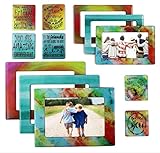 Friendship Gift 12 Piece Magnetic Picture Frames and Refrigerator Magnets with Inspirational Quotes Photo Collage by Sheen Photo Sizes 5x7 4x6 3.5x5 2.5x3 Wallet - Friend Gifts - Gift for Best Friend