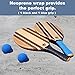 Frescobol Paddle Ball Set (Beach Stripes) - Comes with 2 Paddles, 2 Balls & Canvas Drawstring Bag