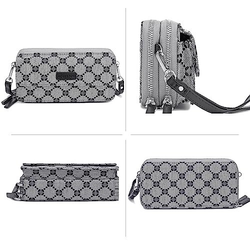 Image of Lanyani RFID Crossbody Wallet Wristlet Purse with Phone Pocket For Women Vegan Leather