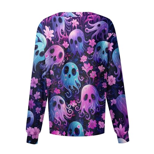 Printed Scrub Jackets for Woman Print Long Sleeve Plus Size Womens Scrubs for Women Nursing Jacket with Pockets