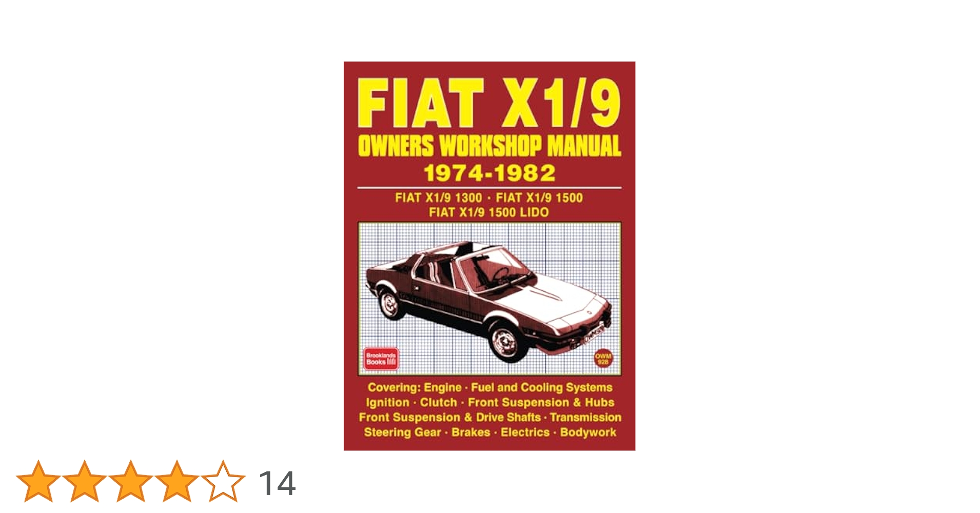 Amazon | Fiat X1/9 1974-1982 Owners Workshop Manual