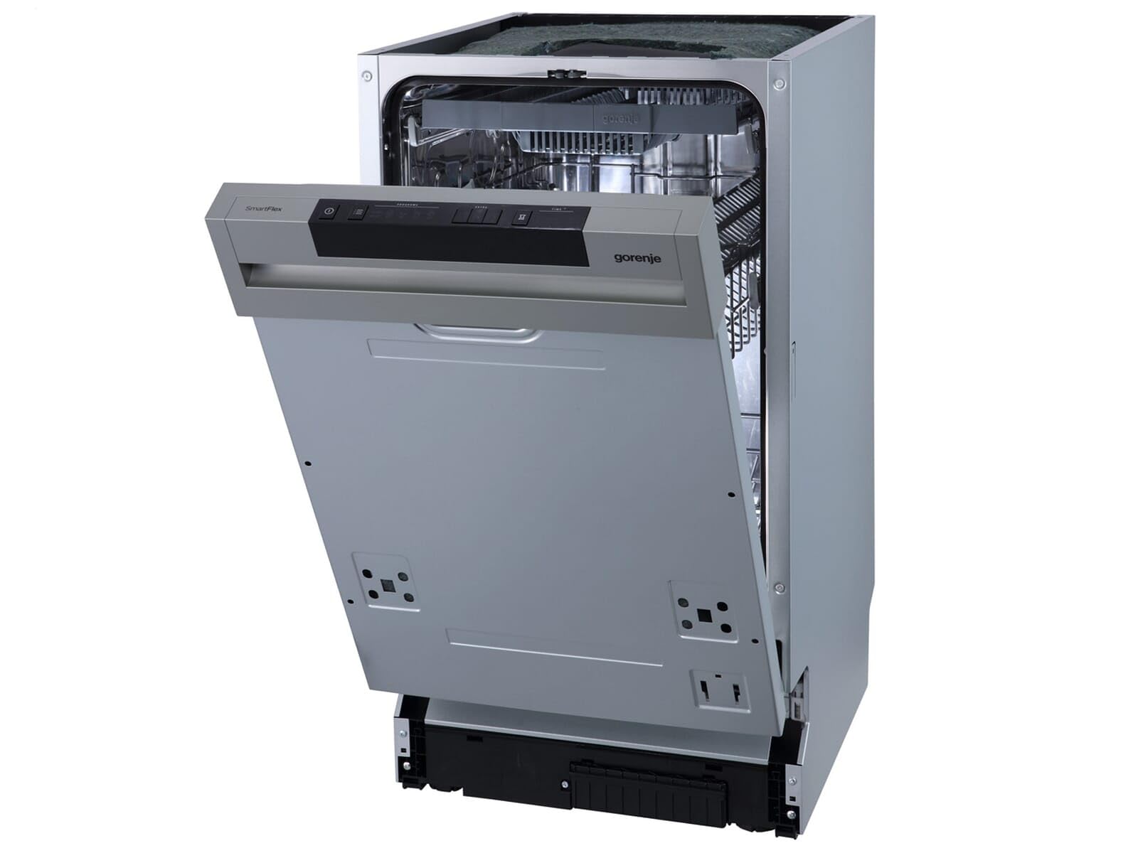 Gorenje GI 561D 10 S - Lavavajillas integrable, 45 cm, 5 programas, protección completa de desbordamiento, 11 techo de medida, apertura automática de puerta, cesta inferior multifuncional