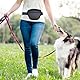 TRIPOLACO Leckerlitasche für Hunde, BPA-freies Silikon Leckerlibeutel für Hunde mit Magnetverschluss, Futterbeutel Hundetraining mit verstellbarem Hüftgurt, 1,67 Tassen, Schwarz