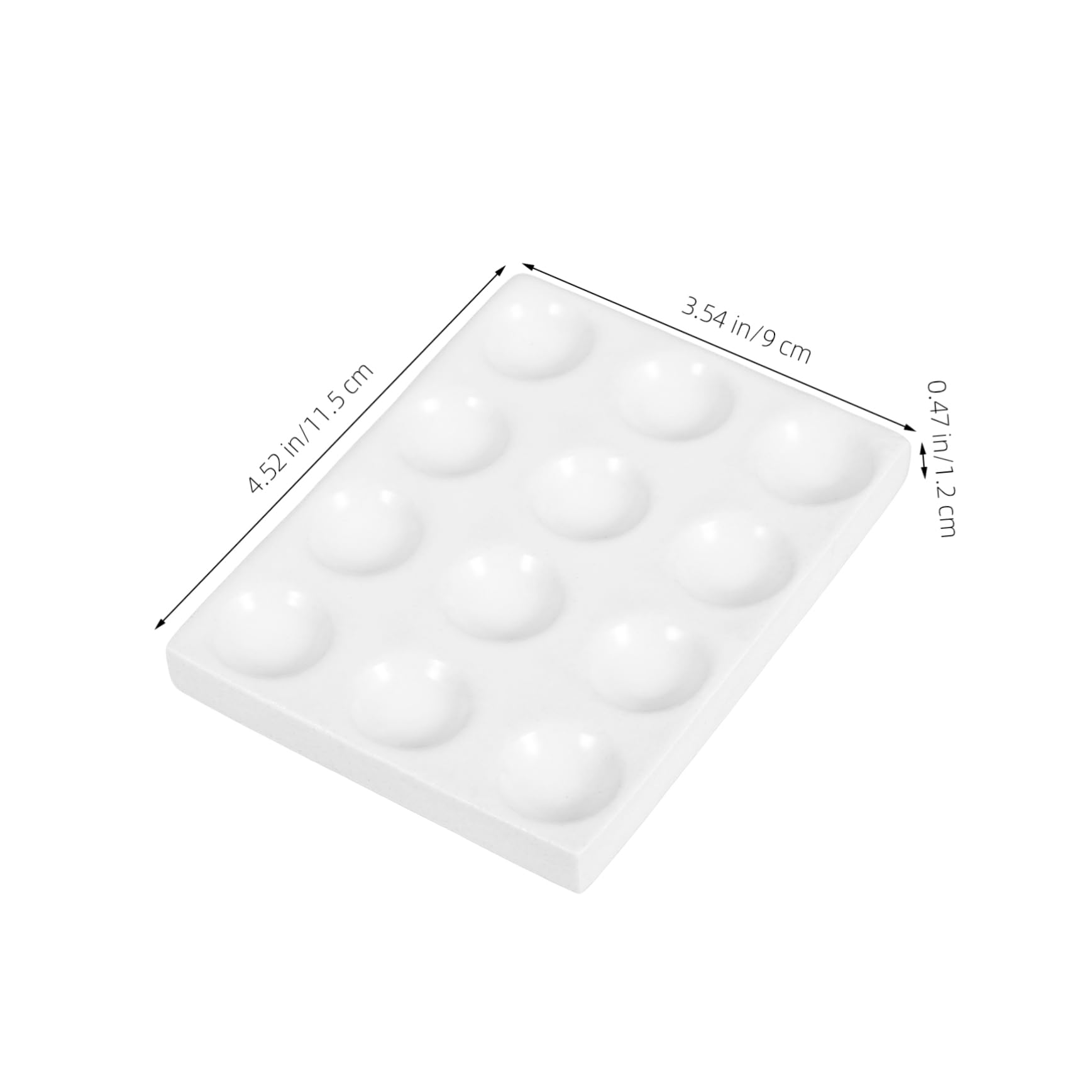 Lot De 2 Plaques à Réaction En Céramique - 9x6x1,5 Cm, Pour Expériences Chimiques, Chauffage, Mélange - 2