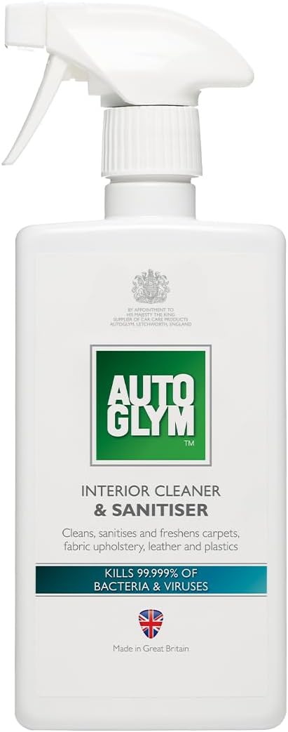 Interior Cleaner 500ml, Removes Grim & Dirt, Cleans Carpets, Fabrics, Upholstery & Plastics, Easy Spray & Wipe Off Formula