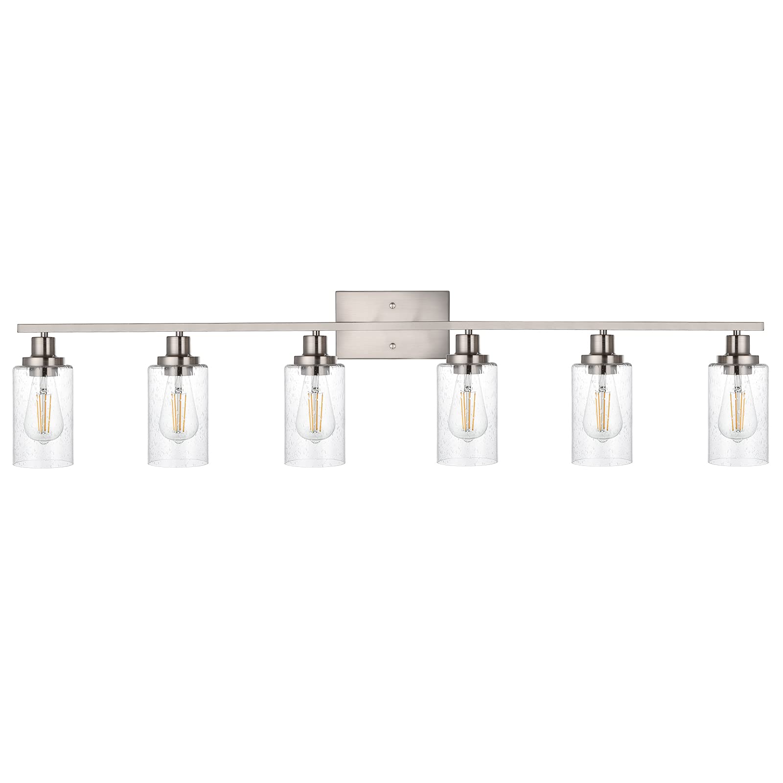 Buy WINSHEN 6Lights Bathroom Vanity Light Fixtures with Seeded Glass