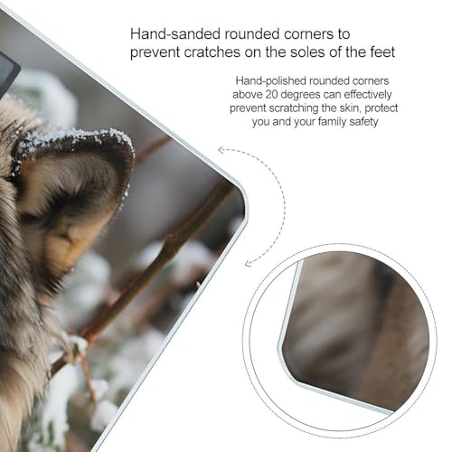 Báscula Digital para Baño Imagen Lobo en la Nieve miniatura 4