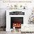 GOFLAME 32" Electric Fireplace with Mantel and Remote Control, Freestanding Mantel Fireplace Heater with 3 Flame Brightness, Thermostat, 6H Timer, Overheat Protection, CSA Certified, 1400W (White)
